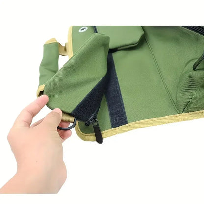 main tiens Caisse a outils  vert Sac à outils enroulable portable fermé