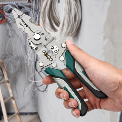 main tiens  pince a denuder pliable poignee ergonomique verte