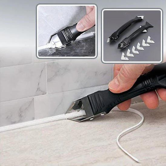 Main utilisant lisseur joint noir