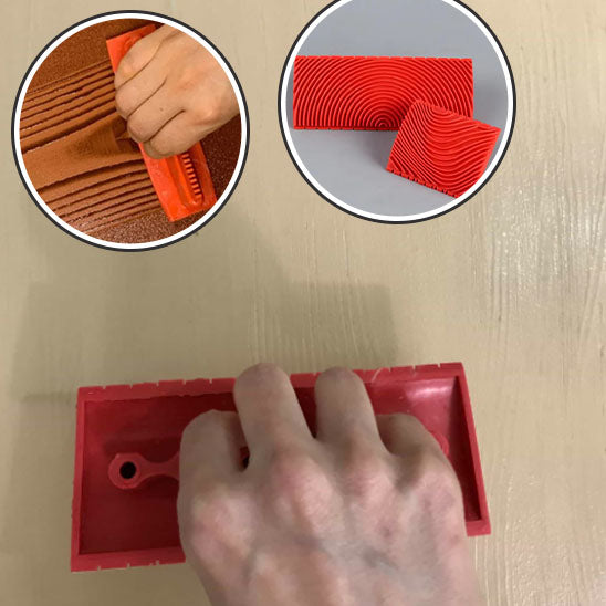 Rouleau peinture effet bois imitation veinage, outil de décoration murale pour faux bois, mains peint avec Rouleau peinture 