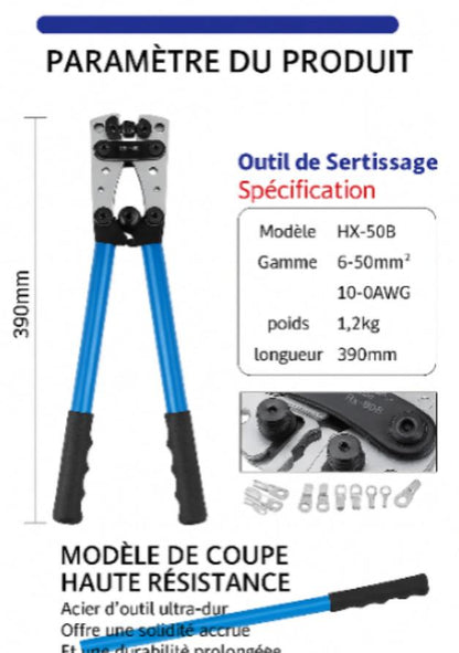 paramètres du produit  de pince a sertir
