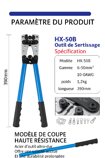 paramètres du produit  de pince a sertir