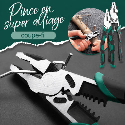 Pince multifonction en super alliage avec fonction coupe-fil, outil de bricolage polyvalent