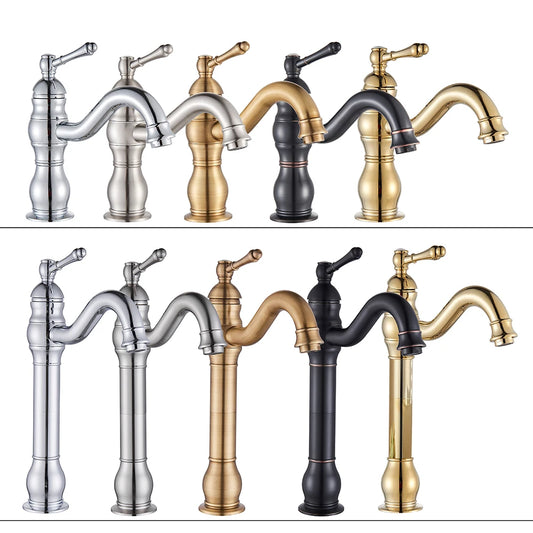 plusieurs Robinet salle de bain dorés argentés noirs laiton