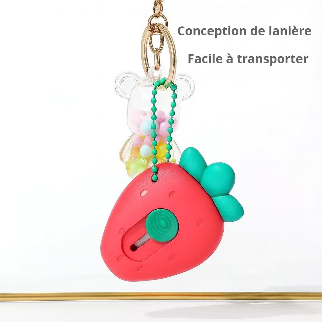 porte-clé cutter forme fraise 