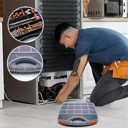 réparateur electromenager  Malette a outils  cloisons amovibles couvercle transparent frigo gris