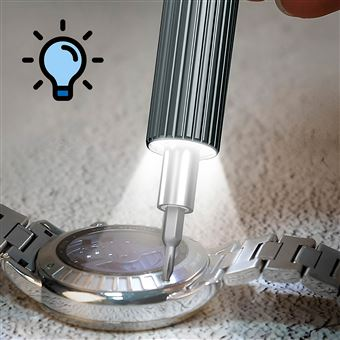 reparation d'une montre eclairee par LED du tournevis sans fil