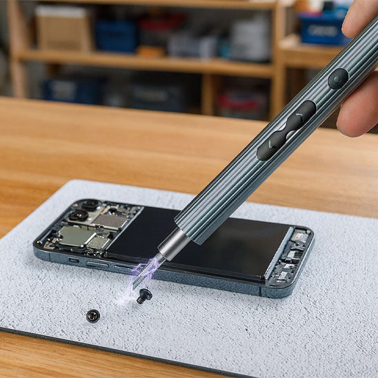 reparation smartphone avec Tournevis electrique eclaire par LED