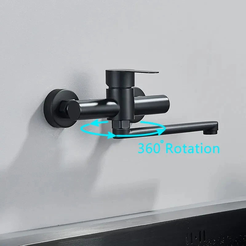 Rotation du Robinet de cuisine noir 