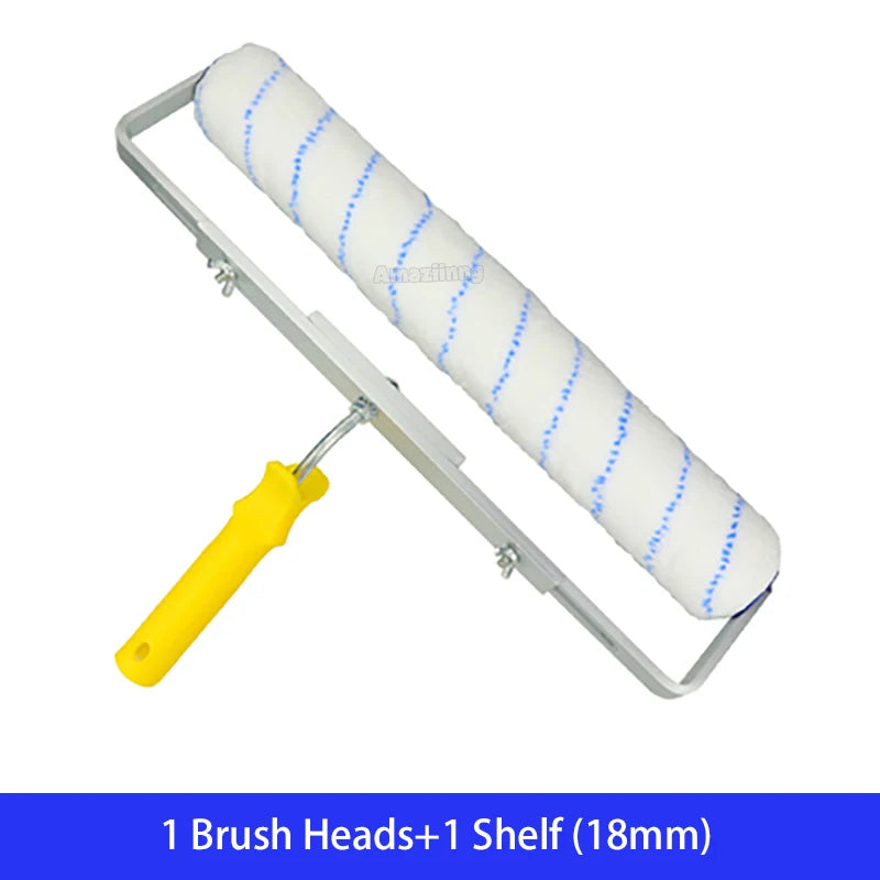  rouleau peinture blanc ,poignée aluminium jaune de 18mm