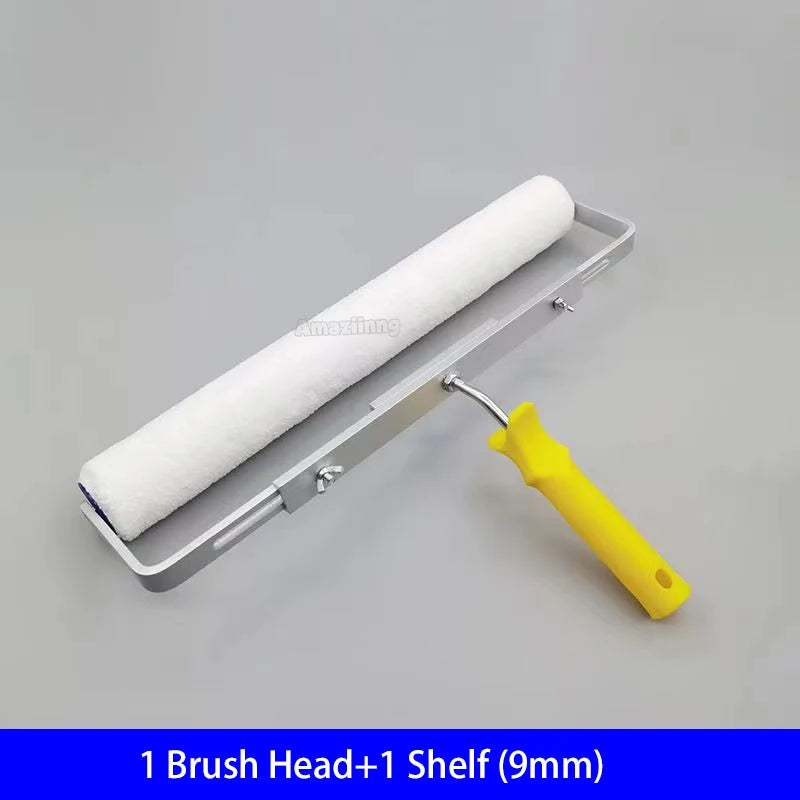  rouleau peinture blanc ,poignée aluminium jaune 