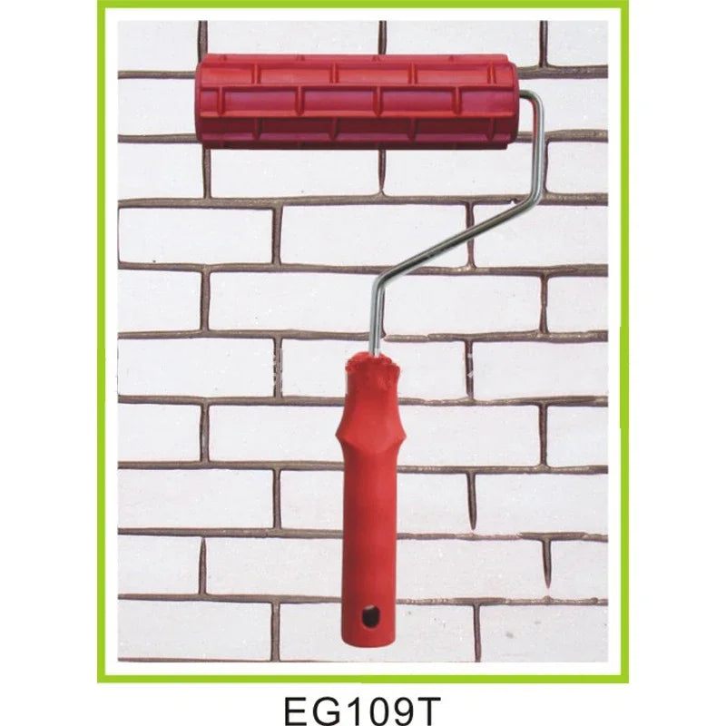 Rouleau peinture décoratif rouge à motifs pour créer des textures murales 