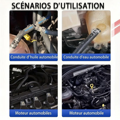scenarios  utilisation Pince de serrage ,mecanique auto ,capot voiture ouvert
