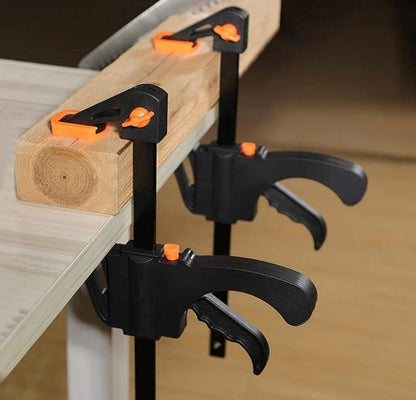 Lot de serre joints monomanuels à serrage rapide pour fixation de tasseau en menuiserie