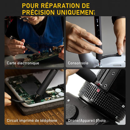 tournevis professionel reparation carte electronique , console, circuit imprime , drone,appareil, photo.
