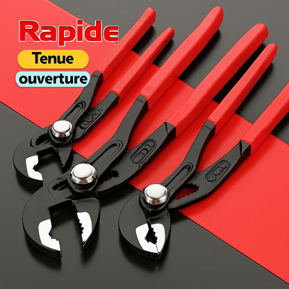 trois Pince multiprise poignees rouges