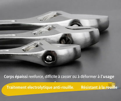 trois tetes de Cle a molette , traitement anti rouille