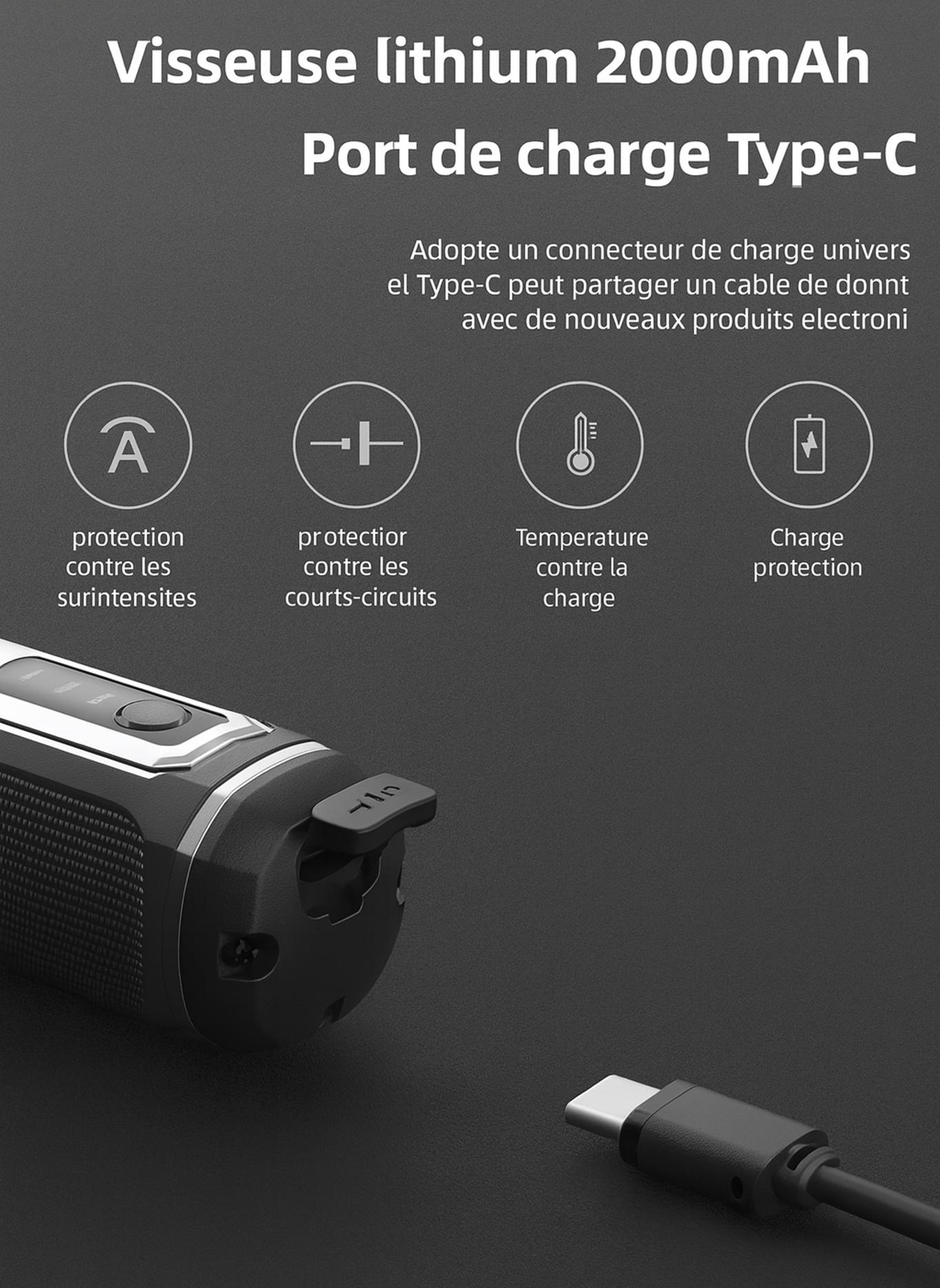 Tournevis Électrique |Mini Tournevis Électrique Rechargeable USB 2000 mAh – Kit Multifonction de Réparation de Précision