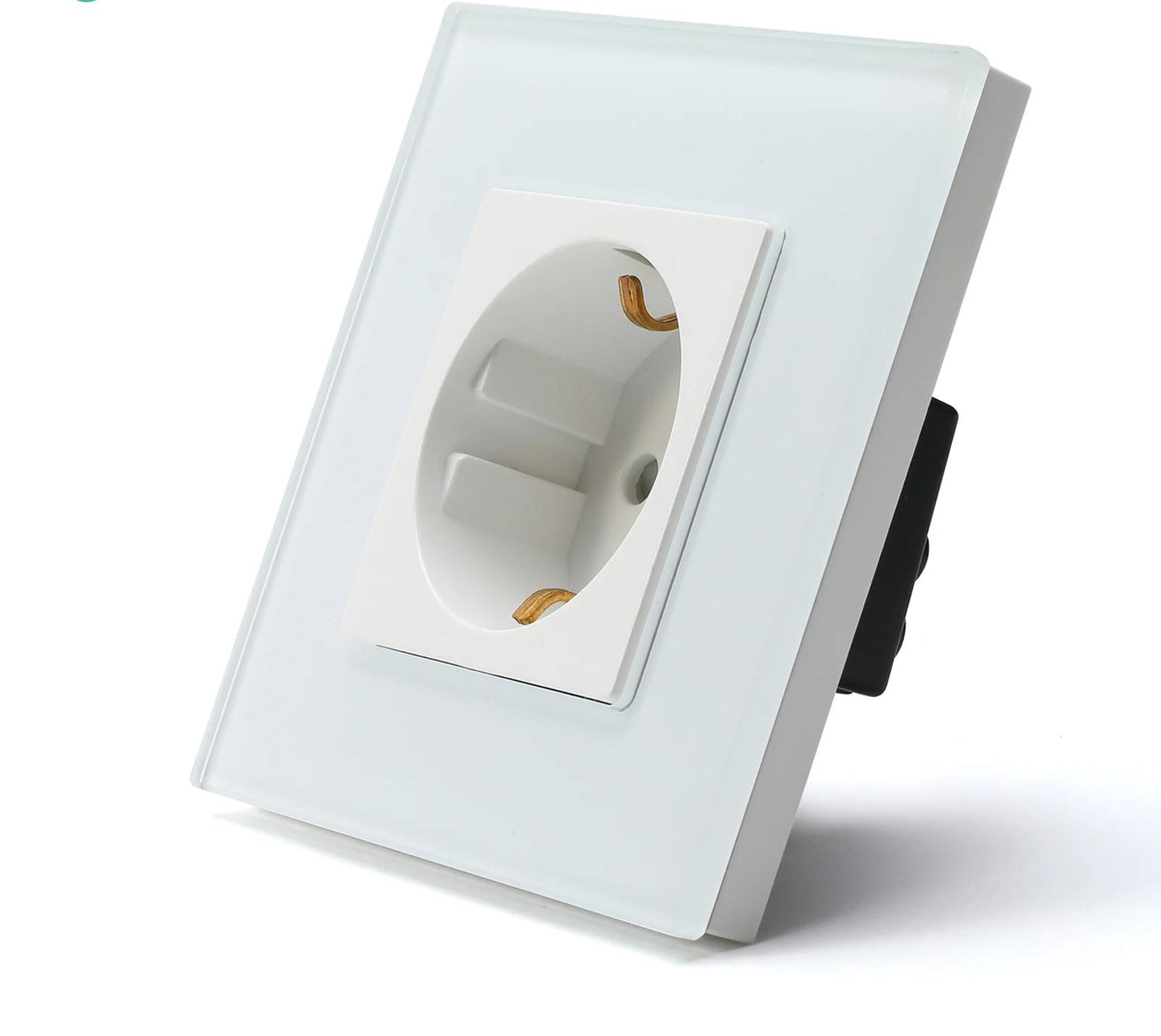 une prise  Interrupteur tactile va et vient blanc en verre trempe mur salon blanc 