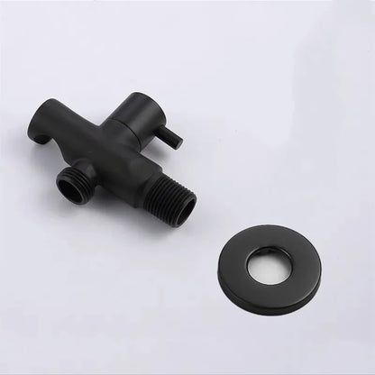 valve noire de Douchette WC noire rondelle