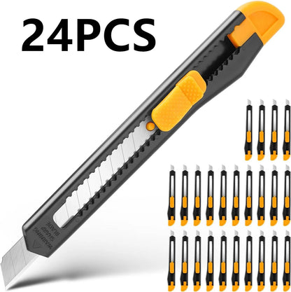 vingt-quatre Cutter noir et jaune rétractables